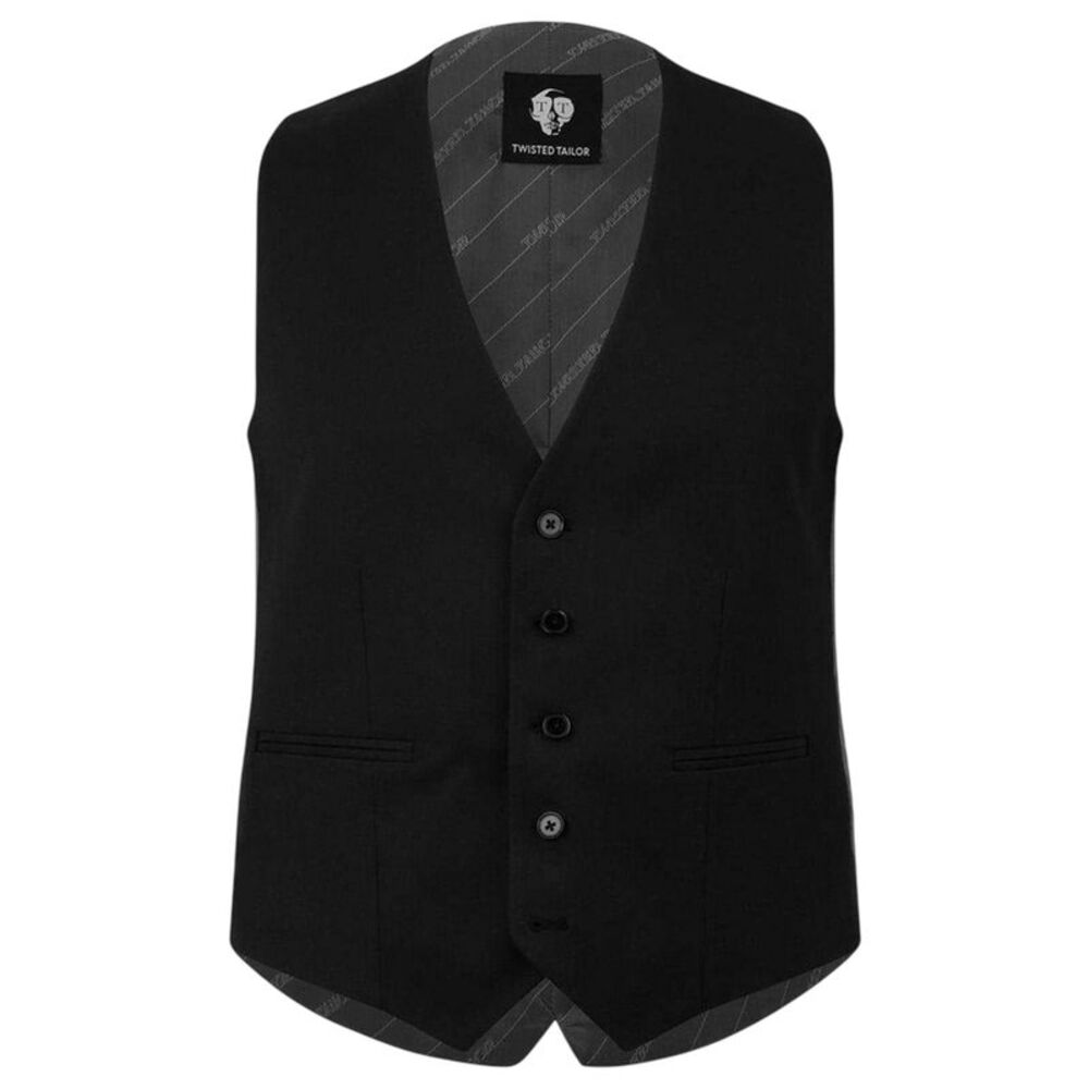 Twisted Tailor Mens Slim Vest / Black